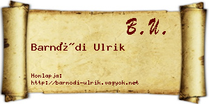 Barnódi Ulrik névjegykártya